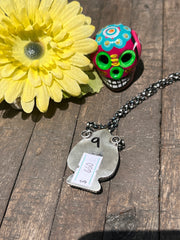 Multi Colored Inlay Spade Necklace 1-11
