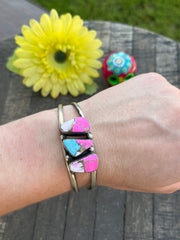 3 Stone Cotton Candy Kingman Cuffs 1-6