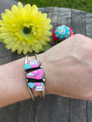 3 Stone Cotton Candy Kingman Cuffs 1-6