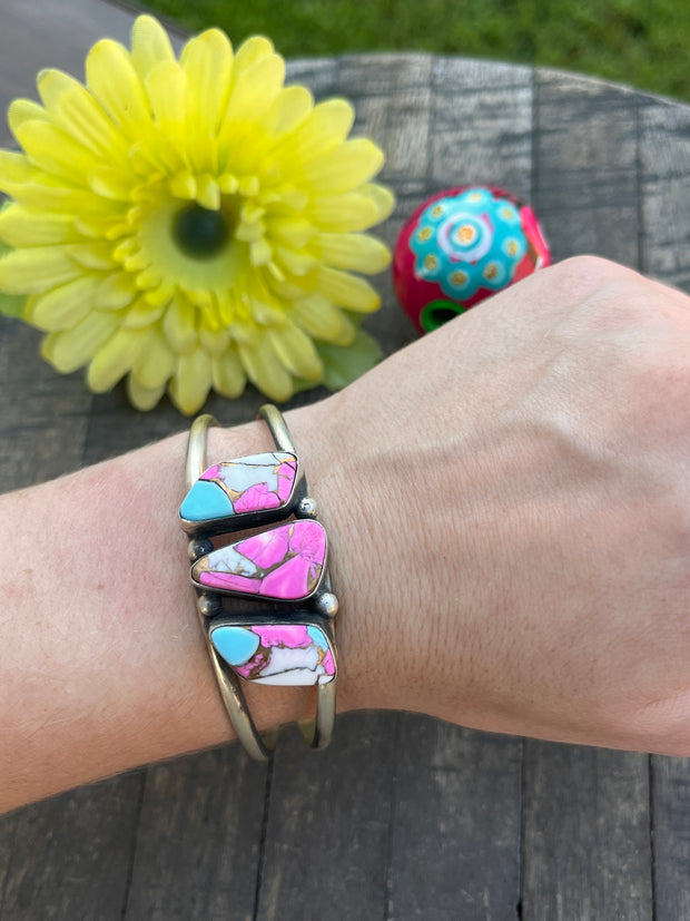 3 Stone Cotton Candy Kingman Cuffs 1-6