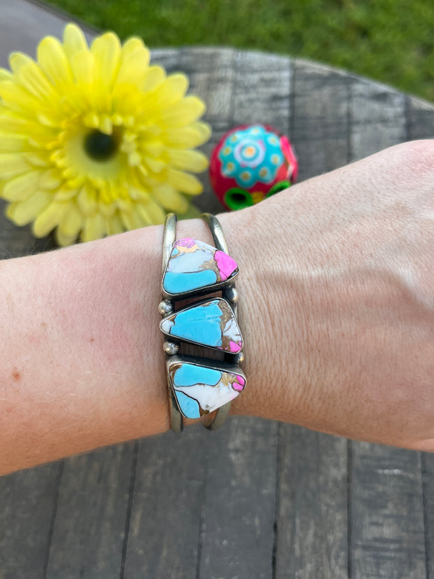 3 Stone Cotton Candy Kingman Cuffs 1-6