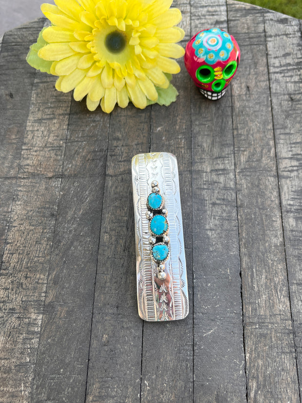 Kingman Hair Barrette 3 Stone