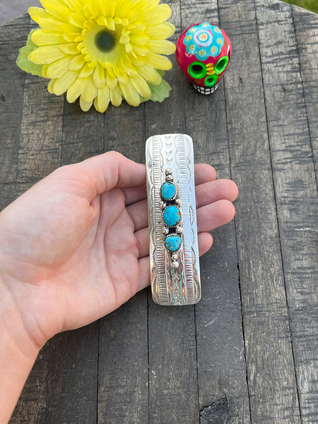 Kingman Hair Barrette 3 Stone