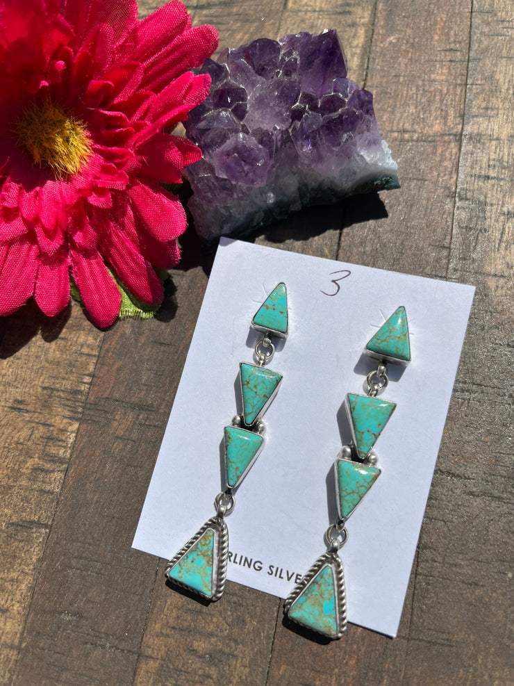 4 Stone Kingman Earrings #3