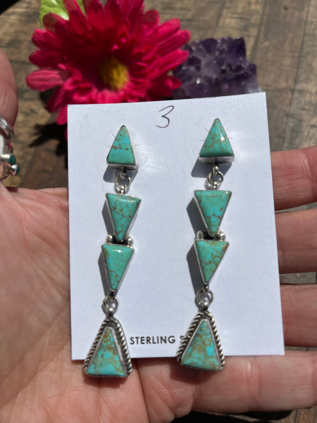 4 Stone Kingman Earrings #3