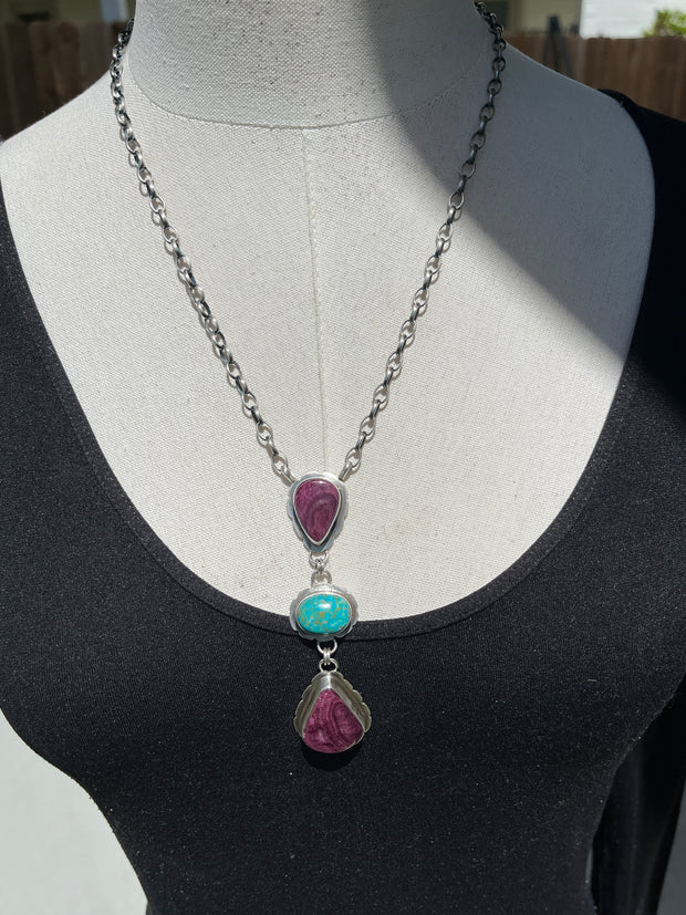 Kingman and Spiny Purple Necklace #1