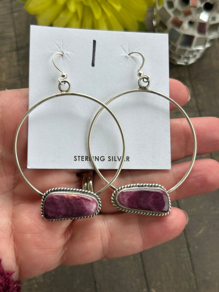 Purple Spiny Stud Muffin Hoops 1-4