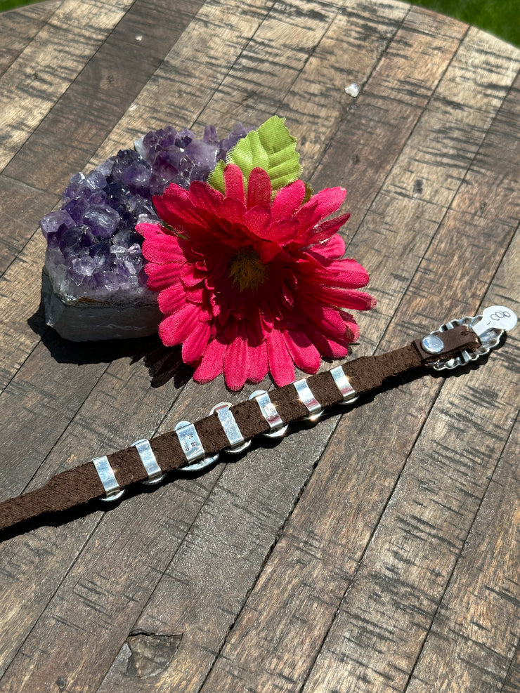 Kingman and Spiny Bracelet With Leather Strap