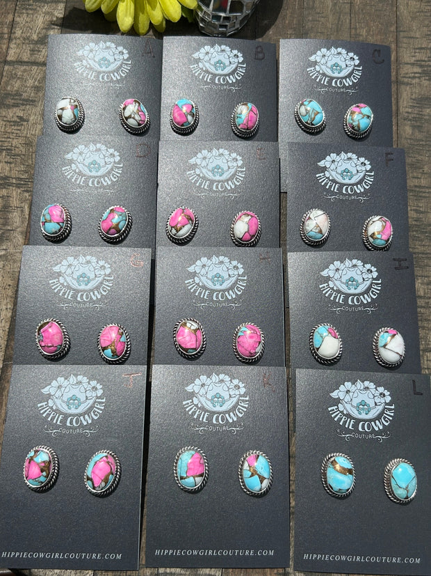 "Cotton Candy" Stud Earrings