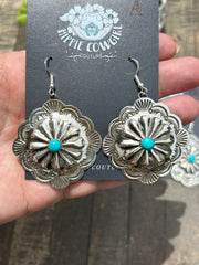 Kingman Concho Dangle Earrings