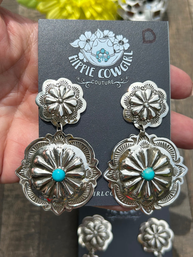 Kingman Concho Dangle Earrings