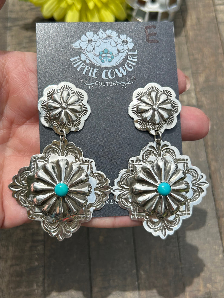Kingman Concho Dangle Earrings