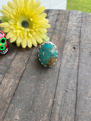 Single Stone Kingman Dome Ring Sz. 9