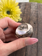 Single Stone Kingman Dome Ring Sz. 12 1/2