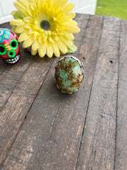 Single Stone Kingman Dome Ring Sz. 8 1/2