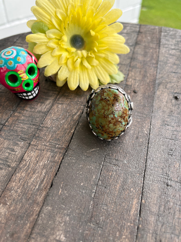 Single Stone Kingman Dome Ring Sz. 12