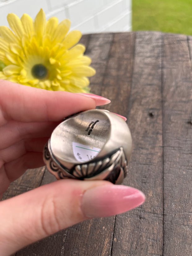 Single Stone Kingman Dome Ring Sz. 12
