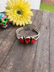 3 Stone Red Spiny Cuffs 1-5