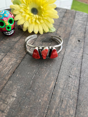 3 Stone Red Spiny Cuffs 1-5