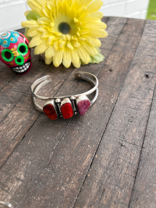 3 Stone Mixed Spiny Cuffs 1-8