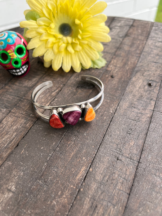 3 Stone Mixed Spiny Cuffs 1-8