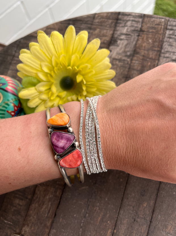 3 Stone Mixed Spiny Cuffs 1-8
