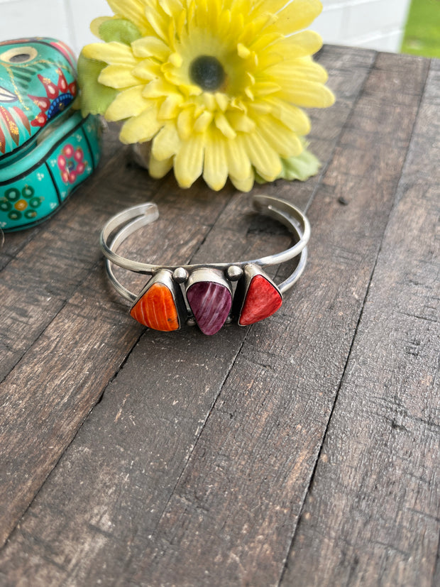 3 Stone Mixed Spiny Cuffs 1-8