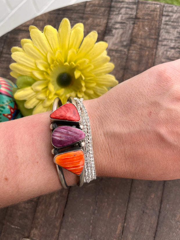 3 Stone Mixed Spiny Cuffs 1-8