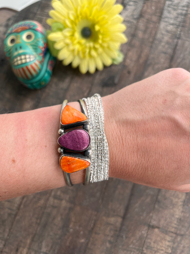 3 Stone Mixed Spiny Cuffs 1-8