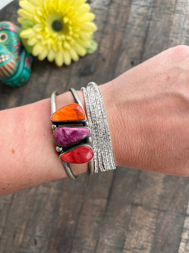 3 Stone Mixed Spiny Cuffs 1-8