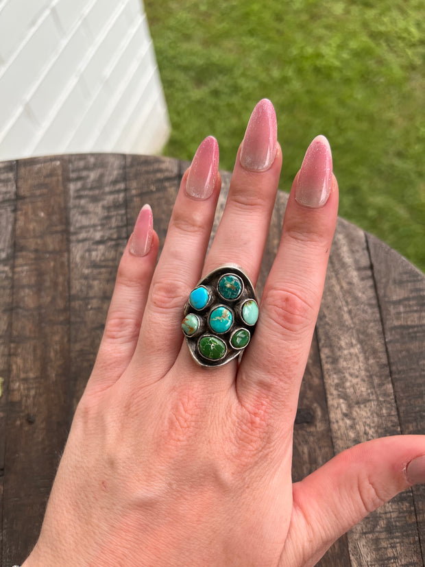 7 Stone Multi-Color Rings 1-4