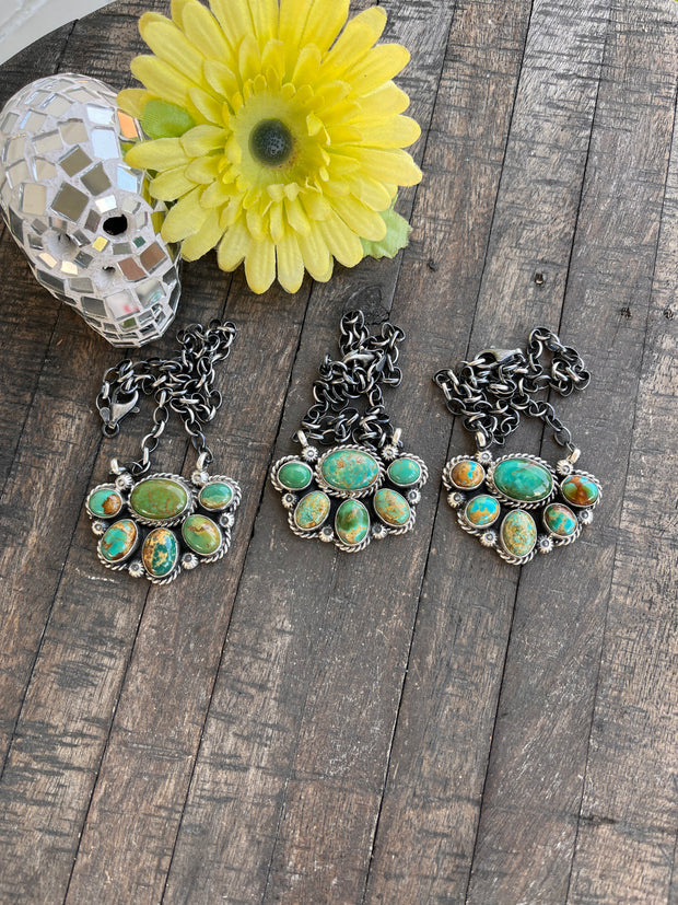 Kingman Half Cluster Necklace 1-3