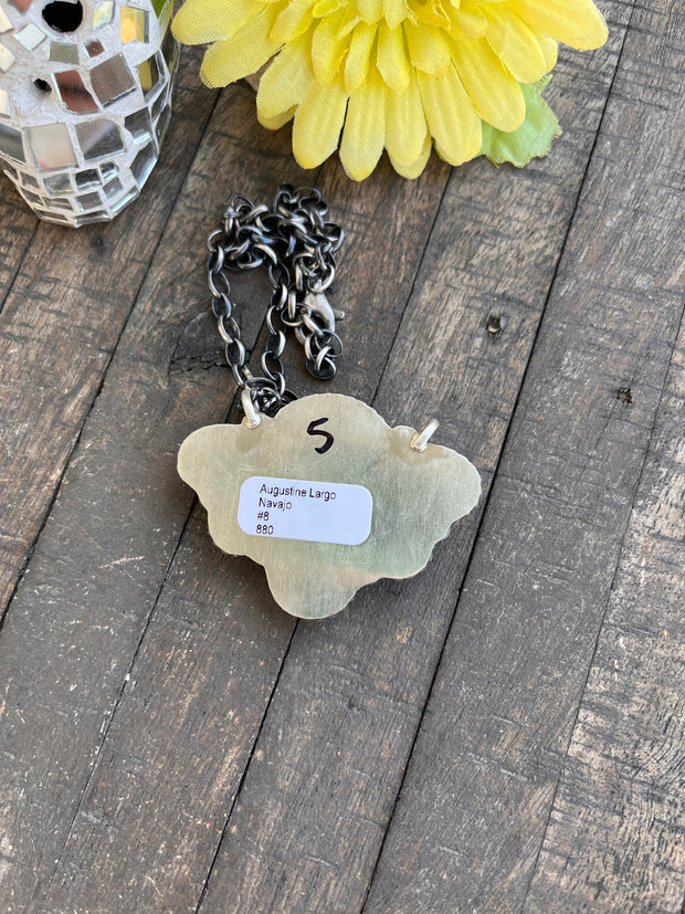 #8 Turquoise Half Cluster Necklace 1-9