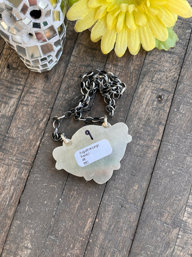 #8 Turquoise Half Cluster Necklace 1-9