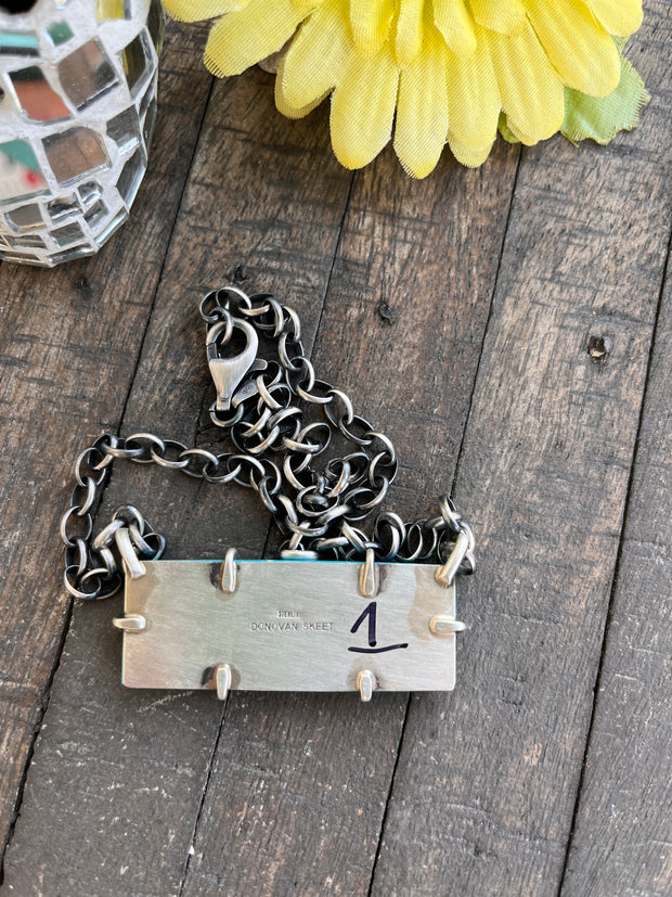 XL Kingman Turquoise Waterproof Bar Necklaces 1-10