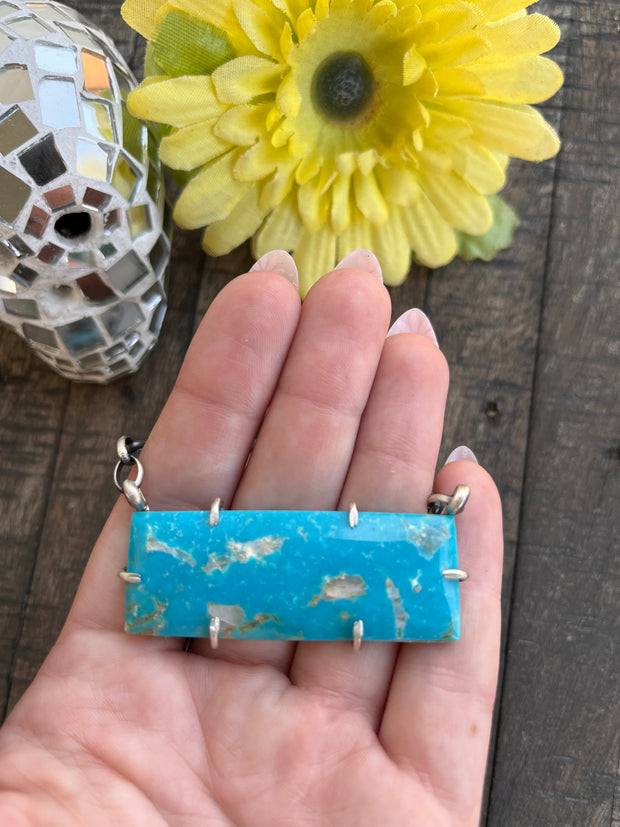 XL Kingman Turquoise Waterproof Bar Necklaces 1-10
