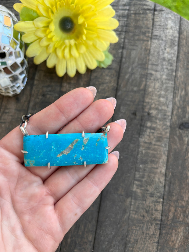 XL Kingman Turquoise Waterproof Bar Necklaces 1-10