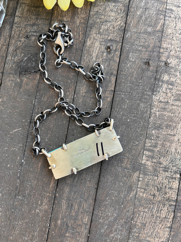 XL Kingman Turquoise Waterproof Bar Necklaces 1-10