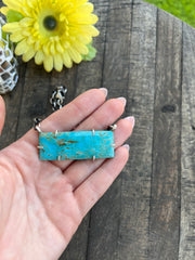 XL Kingman Turquoise Waterproof Bar Necklaces 1-10