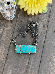 XL Kingman Turquoise Waterproof Bar Necklaces 1-10