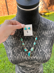 Kingman Turquoise Necklace Set- 3
