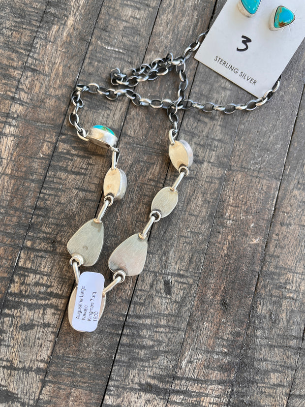 Kingman Turquoise Necklace Set- 3