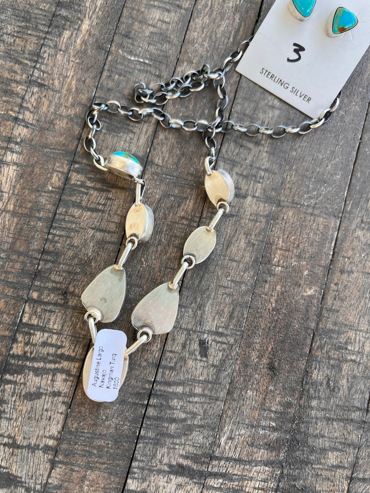 Kingman Turquoise Necklace Set- 3