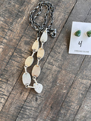 Kingman Turquoise Necklace Set- 4