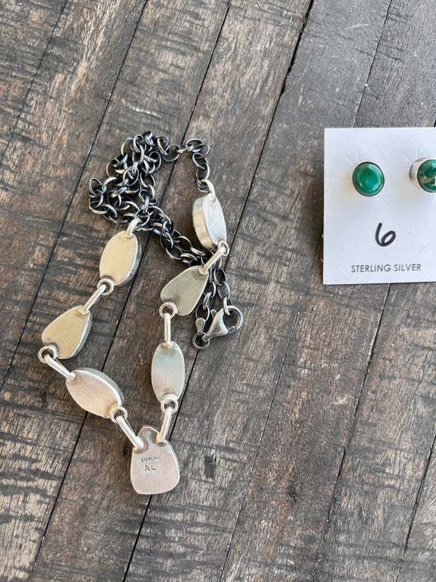 Kingman Turquoise Necklace Set- 6