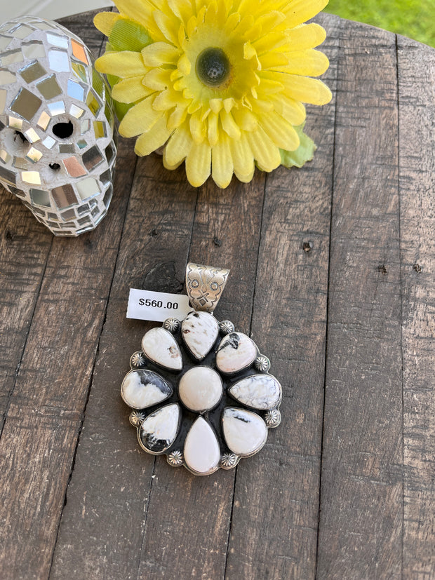 White Buffalo Cluster Pendant