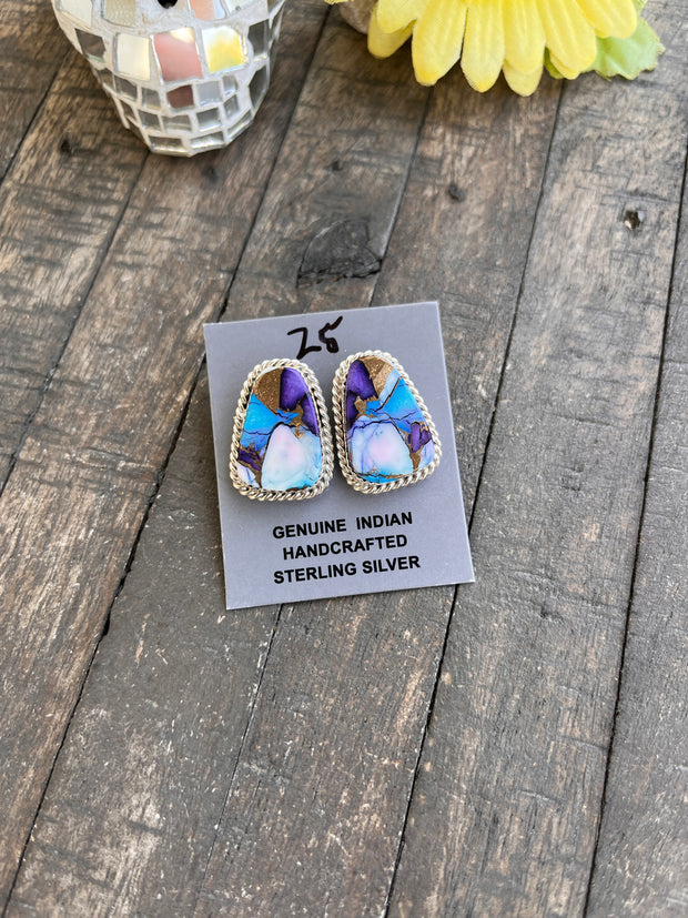 Lavender Dahlia Earrings