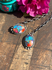 The "Stevie" Pink Dahlia Necklace #4