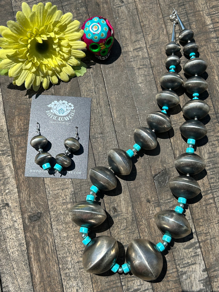 Artisan Pearls with Kingman Necklace Set