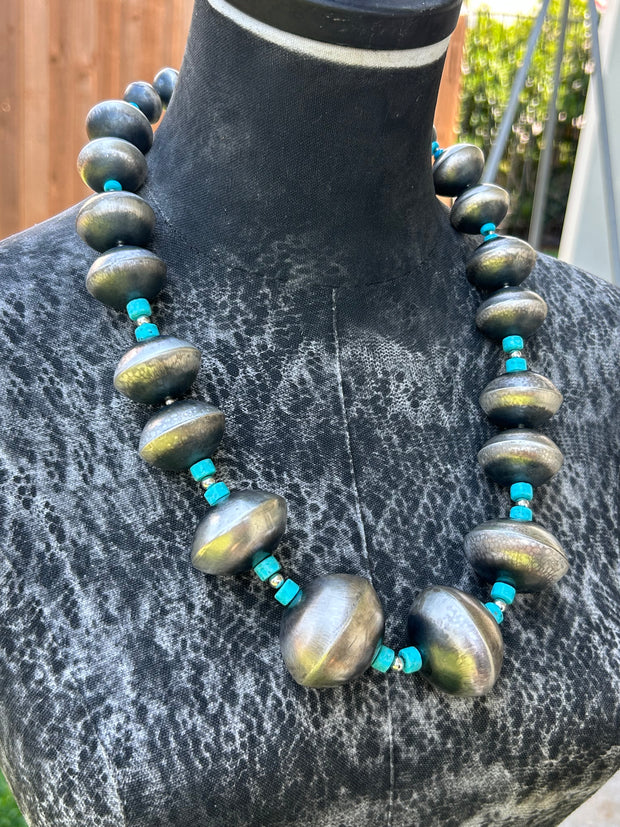 Artisan Pearls with Kingman Necklace Set